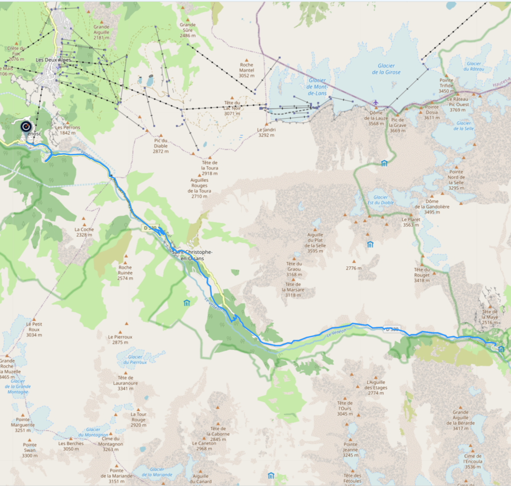 Venosc to La Berade Cycle Route